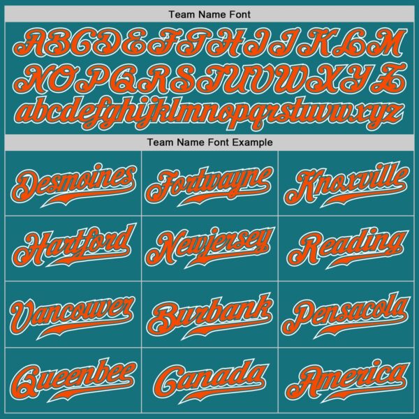 Custom Teal Orange-White Authentic Gradient Fashion Baseball Jersey