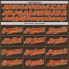 Custom Brown Orange-White Authentic Gradient Fashion Baseball Jersey