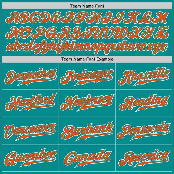 Custom Aqua Orange-White Authentic Gradient Fashion Baseball Jersey