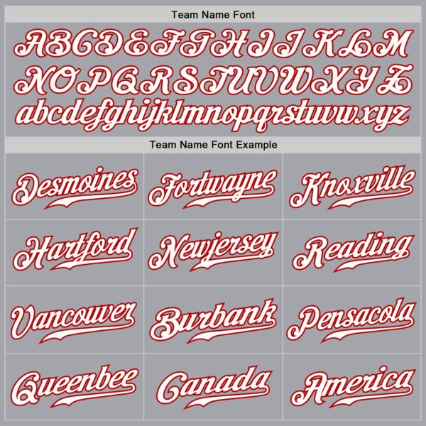 Custom Gray White Steel Gray-Red Authentic Fade Fashion Baseball Jersey