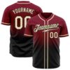 FadeFashion0217 Custom Crimson Cream-Black Authentic Fade Fashion Baseball Jersey
