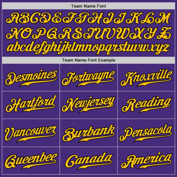 Custom Purple Gold-Black Authentic Fade Fashion Baseball Jersey