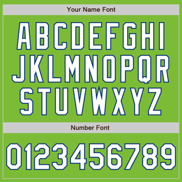 Custom Neon Green White-Royal Authentic Fade Fashion Baseball Jersey