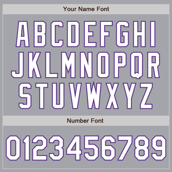 Custom Gray White-Purple Authentic Fade Fashion Baseball Jersey