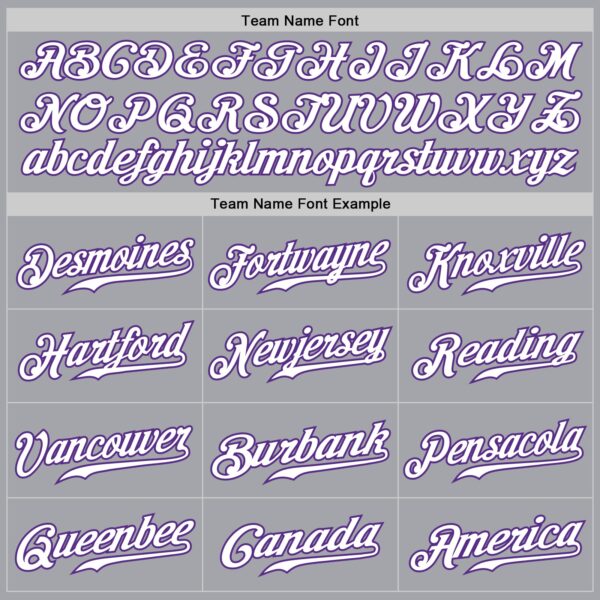 Custom Gray White-Purple Authentic Fade Fashion Baseball Jersey