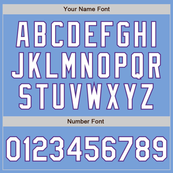 Custom Light Blue White-Purple Authentic Fade Fashion Baseball Jersey