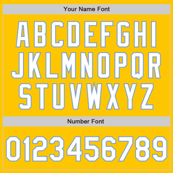 Custom Yellow White-Light Blue Authentic Fade Fashion Baseball Jersey