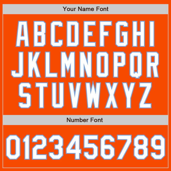 Custom Orange White-Light Blue Authentic Fade Fashion Baseball Jersey