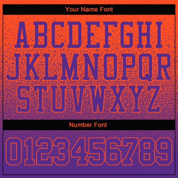 Custom Stitched Orange Purple Fade Fashion Sports Pullover Sweatshirt Hoodie