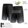 Custom Black Gray Pinstripe Fade Fashion Authentic Basketball Shorts