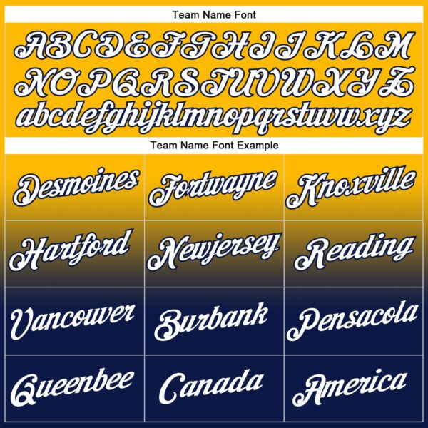 Custom Stitched Gold White-Navy Fade Fashion Sports Pullover Sweatshirt Hoodie