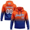 Custom Stitched Orange White-Royal Fade Fashion Sports Pullover Sweatshirt Hoodie