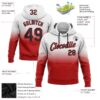Custom Stitched White Black-Red Fade Fashion Sports Pullover Sweatshirt Hoodie