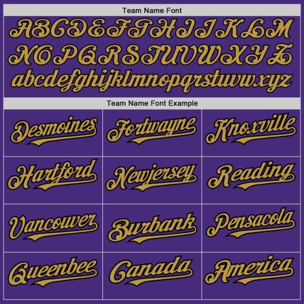 Custom Purple Pinstripe Old Gold-Black Authentic Fade Fashion Baseball Jersey