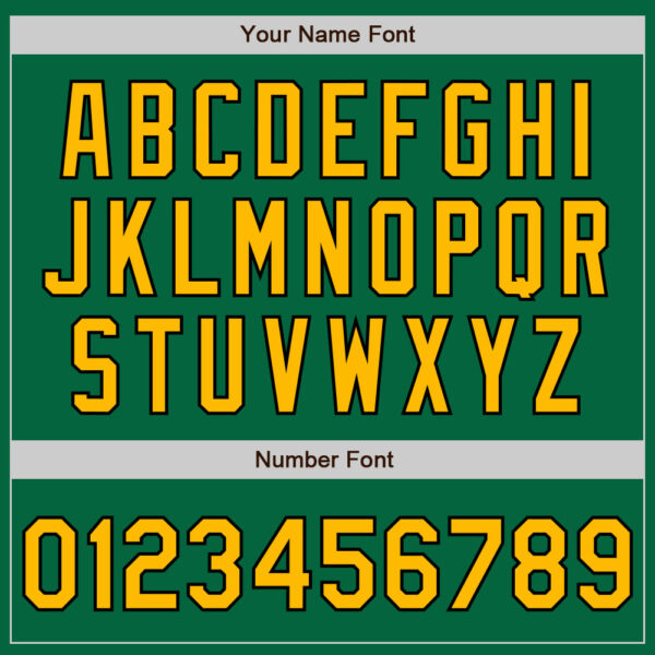 Custom Kelly Green Pinstripe Gold-Black Authentic Fade Fashion Baseball Jersey