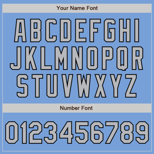 Custom Light Blue Pinstripe Gray-Black Authentic Fade Fashion Baseball Jersey