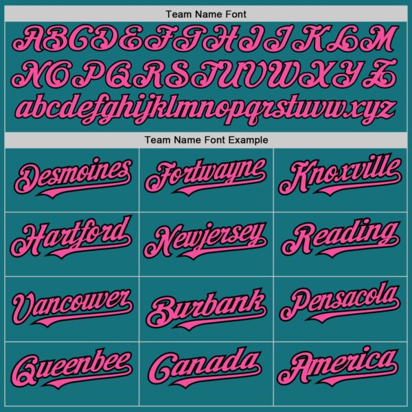 Custom Teal Pinstripe Pink-Black Authentic Fade Fashion Baseball Jersey