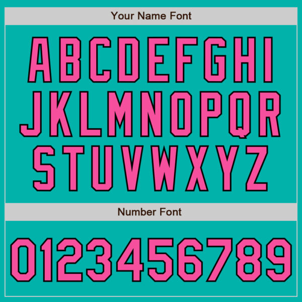 Custom Aqua Pinstripe Pink-Black Authentic Fade Fashion Baseball Jersey