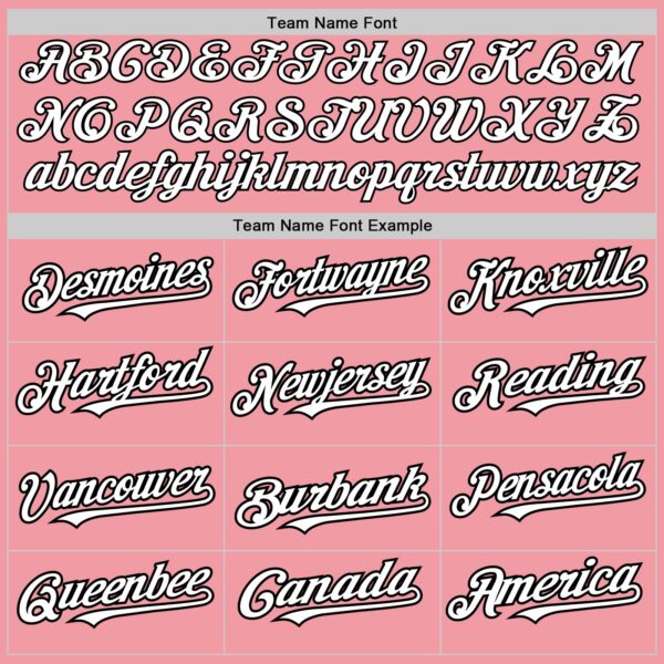 Custom Medium Pink Pinstripe White-Black Authentic Fade Fashion Baseball Jersey