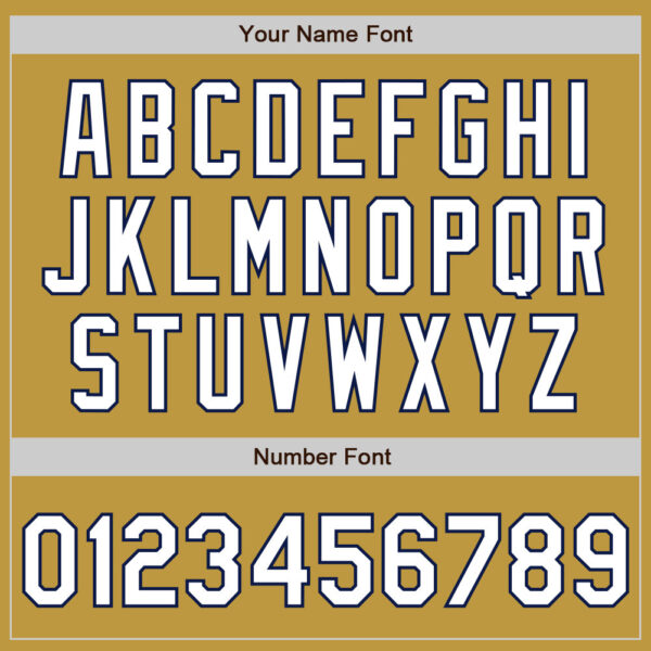 Custom Old Gold Pinstripe White-Navy Authentic Fade Fashion Baseball Jersey