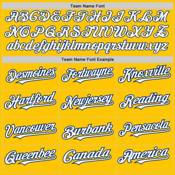 Custom Yellow Pinstripe White-Royal Authentic Fade Fashion Baseball Jersey