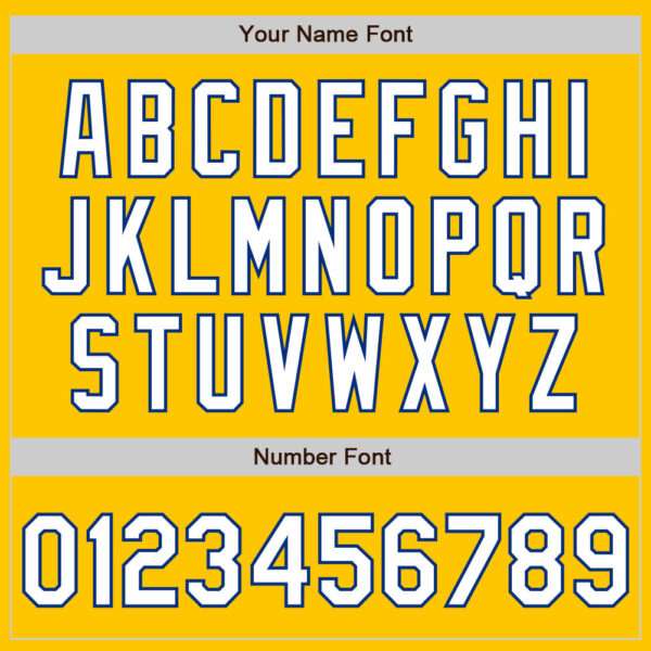 Custom Yellow Pinstripe White-Royal Authentic Fade Fashion Baseball Jersey