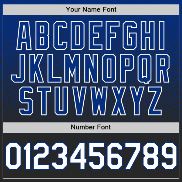 Custom Royal White-Black Authentic Fade Fashion Baseball Jersey