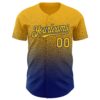 Custom Gold Royal Authentic Fade Fashion Baseball Jersey