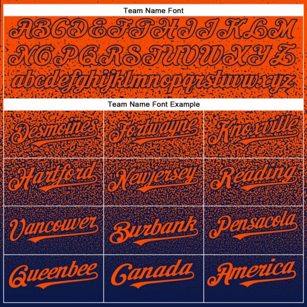 Custom Orange Navy Authentic Fade Fashion Baseball Jersey