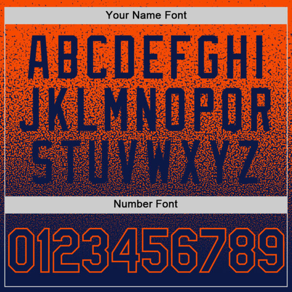 Custom Orange Navy Authentic Fade Fashion Baseball Jersey