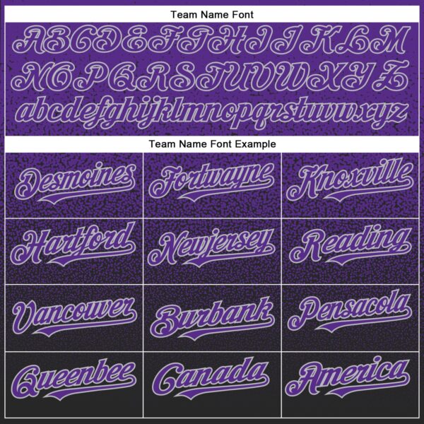 Custom Purple Gray-Black Authentic Fade Fashion Baseball Jersey