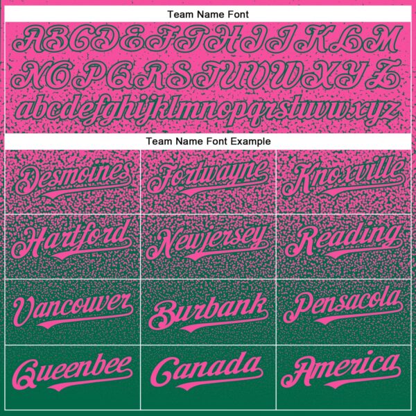 Custom Pink Kelly Green Authentic Fade Fashion Baseball Jersey