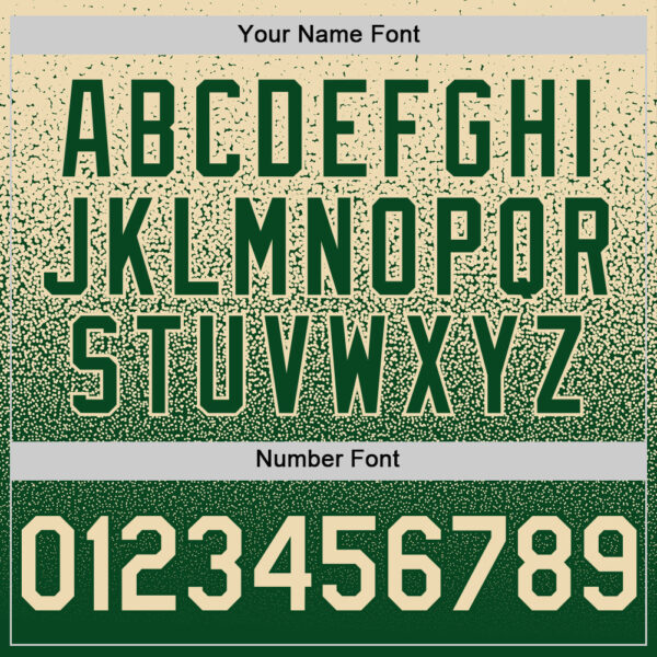 Custom Cream Green Authentic Fade Fashion Baseball Jersey