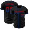 FadeFashion0850 Custom Black Red-Royal Authentic Fade Fashion Baseball Jersey
