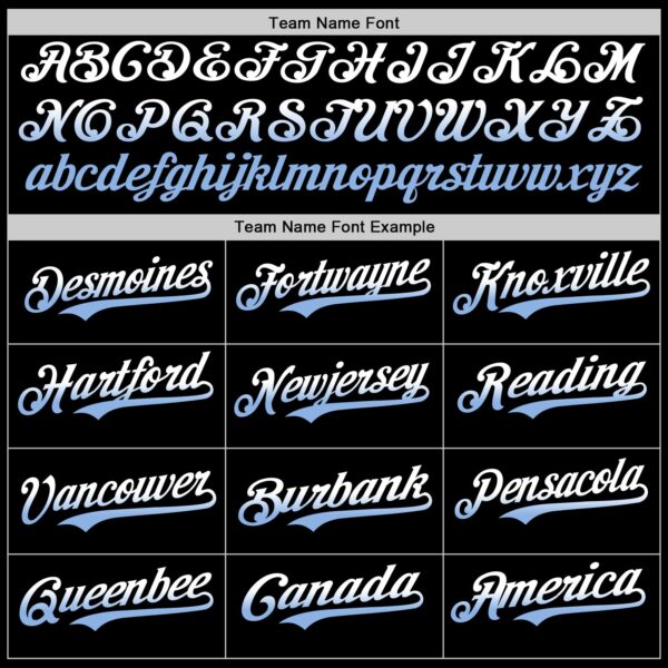 Custom Black White-Light Blue Authentic Fade Fashion Baseball Jersey