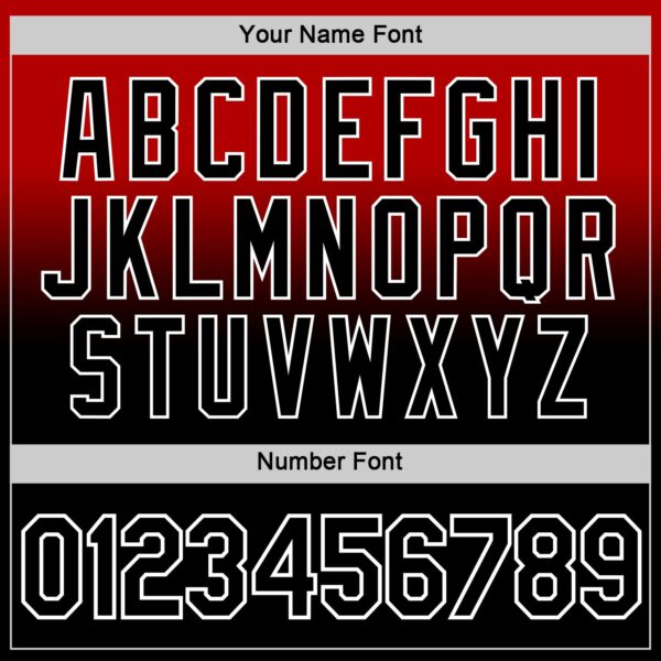 Custom Red Black-White Fade Fashion Performance T-Shirt