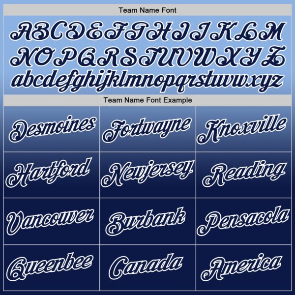 Custom Light Blue Navy-White Fade Fashion Performance T-Shirt