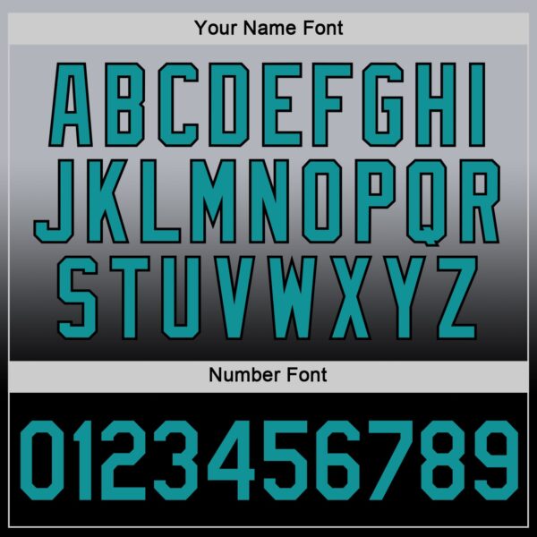 Custom Gray Teal-Black Fade Fashion Performance T-Shirt