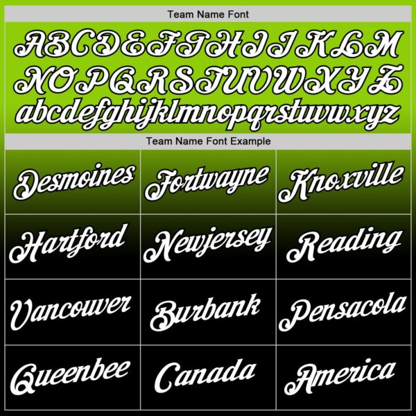 Custom Neon Green White-Black Fade Fashion Performance T-Shirt