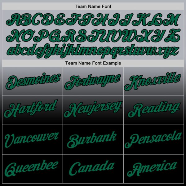 Custom Gray Kelly Green-Black Fade Fashion Performance T-Shirt