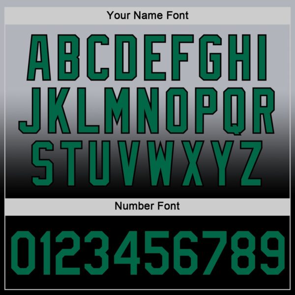 Custom Gray Kelly Green-Black Fade Fashion Performance T-Shirt