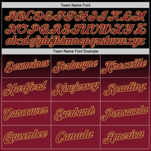 Custom Black Crimson-Old Gold Fade Fashion Performance T-Shirt