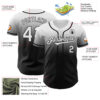 Custom White Black Authentic Fade Fashion Baseball Jersey