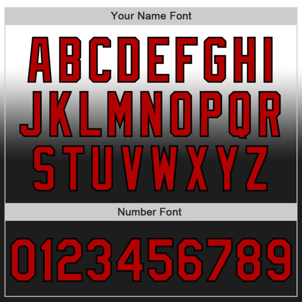 Custom White Red-Black Authentic Fade Fashion Baseball Jersey