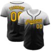 Custom White Gold-Black Authentic Fade Fashion Baseball Jersey