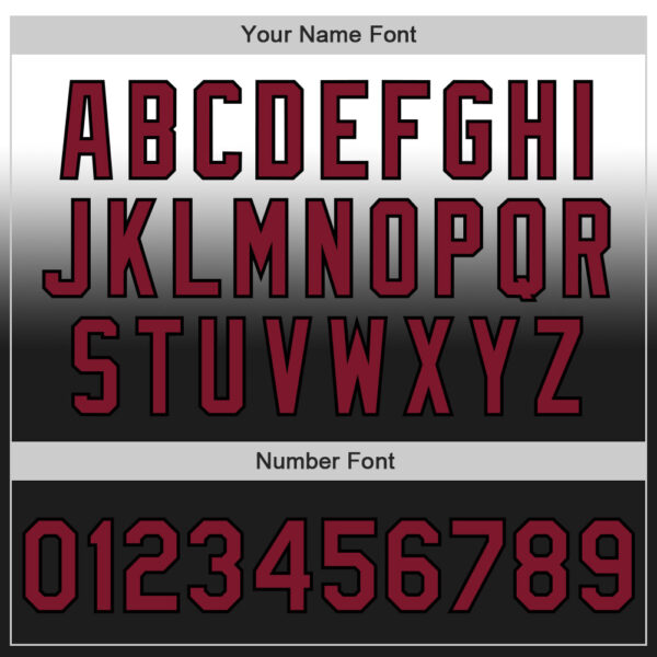 Custom White Crimson-Black Authentic Fade Fashion Baseball Jersey