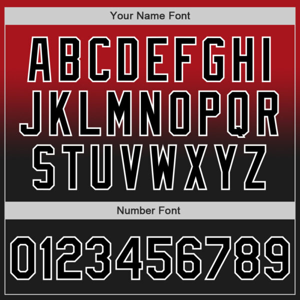 Custom Red Black-White Authentic Fade Fashion Baseball Jersey