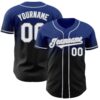 Custom Royal Black-Gray Authentic Fade Fashion Baseball Jersey
