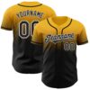 FadeFashion1030 Custom Gold Black-White Authentic Fade Fashion Baseball Jersey