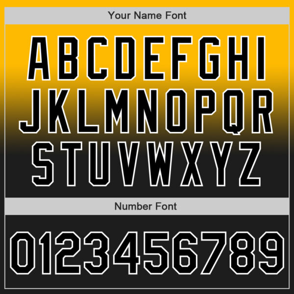 Custom Gold Black-White Authentic Fade Fashion Baseball Jersey